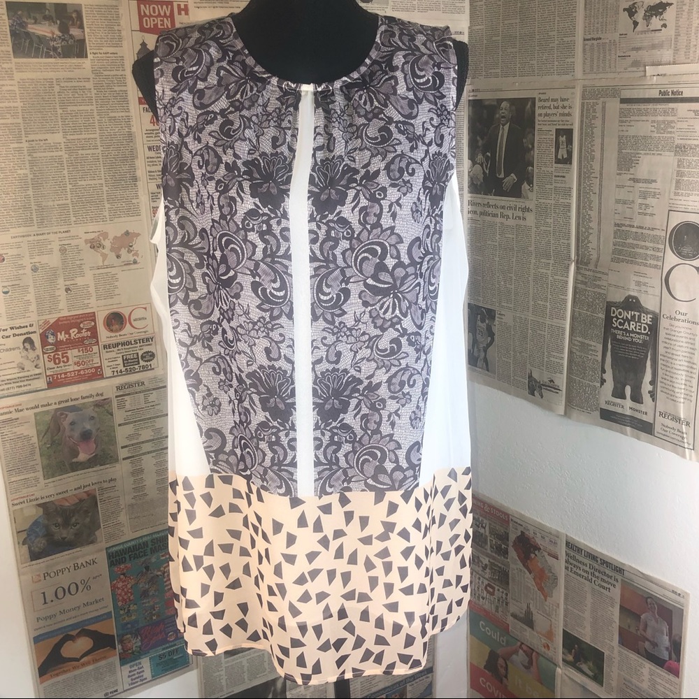 Cabi Ladylike Tunic sleeveless top